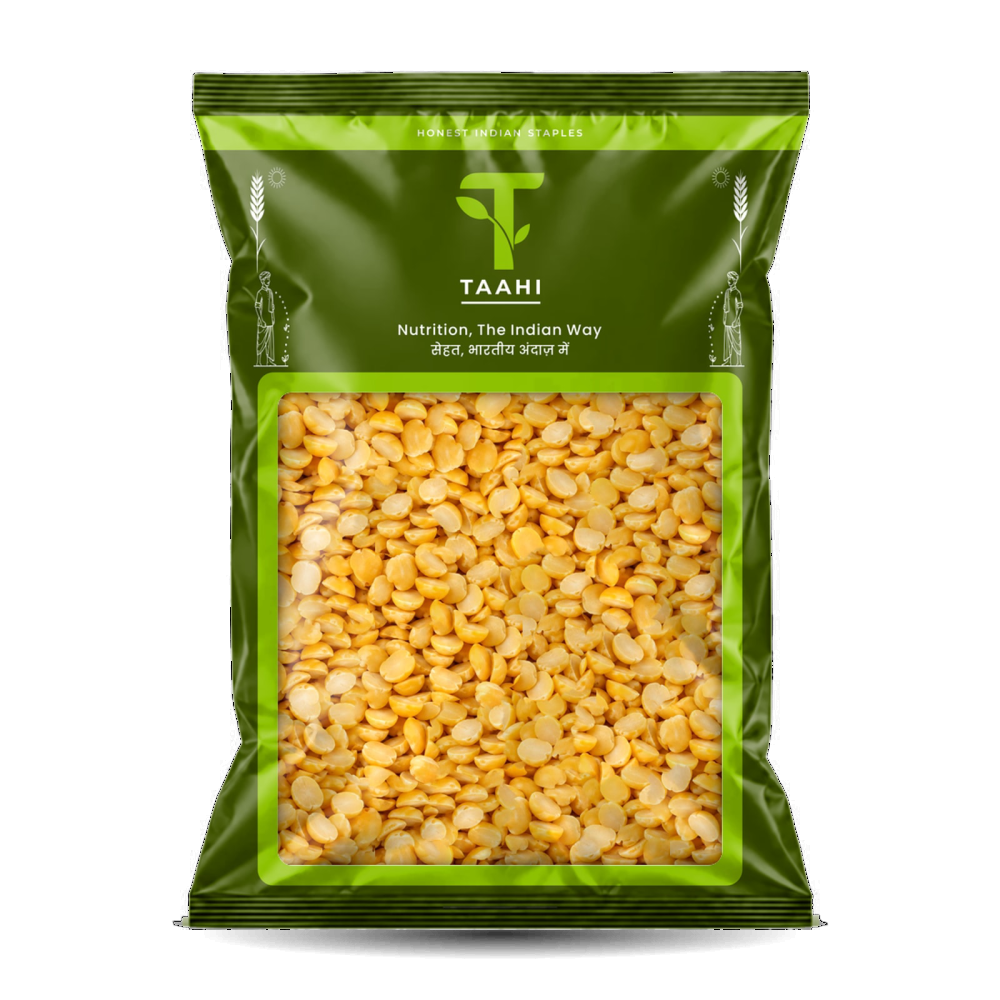 Front of Taahi Unpolished arhar dal 500 g pack