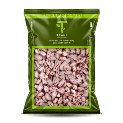 Front of Taahi Unpolished chitra rajma 500 g pack