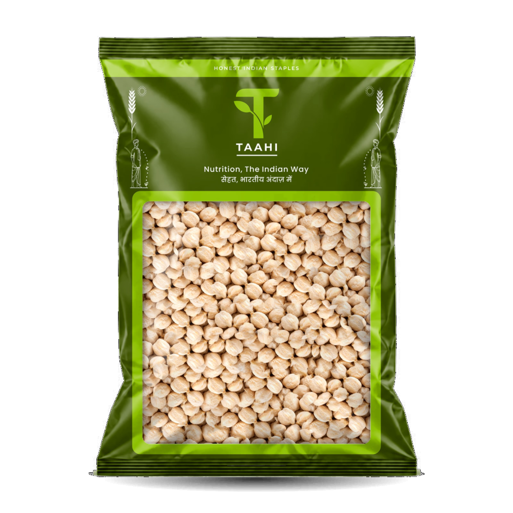 Front of Taahi Unpolished kabuli chana 500 g pack
