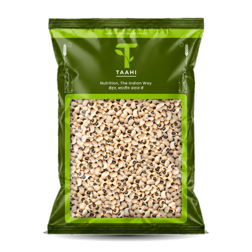Front of Taahi Unpolished lobia 500 g pack
