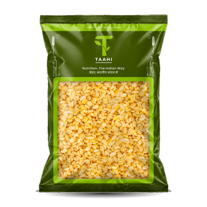 Front of Taahi Unpolished moong dhuli dal 500 g pack