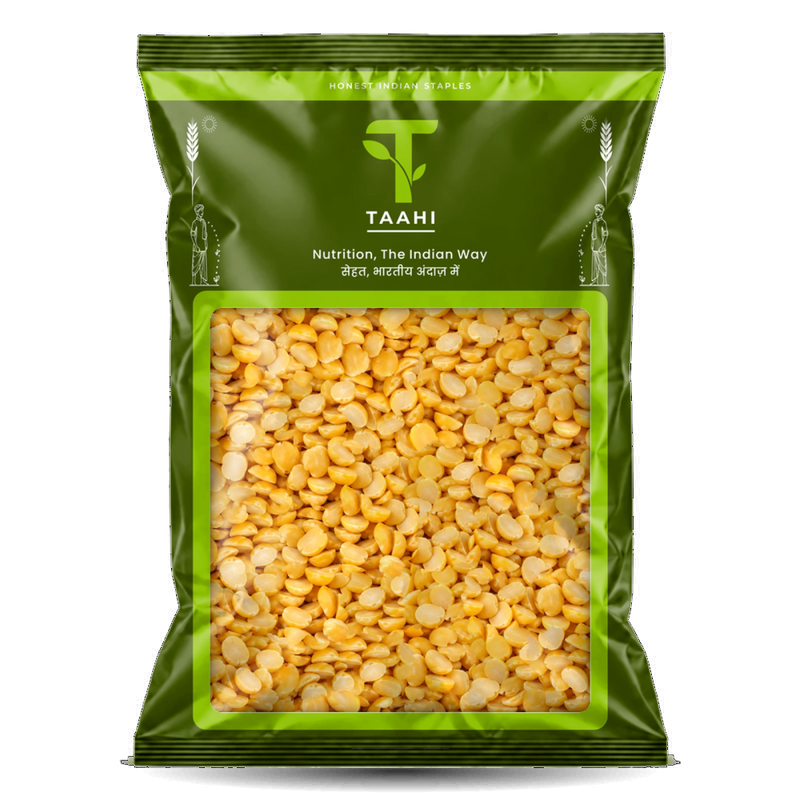 Front of Taahi Unpolished arhar dal 1 kg pack