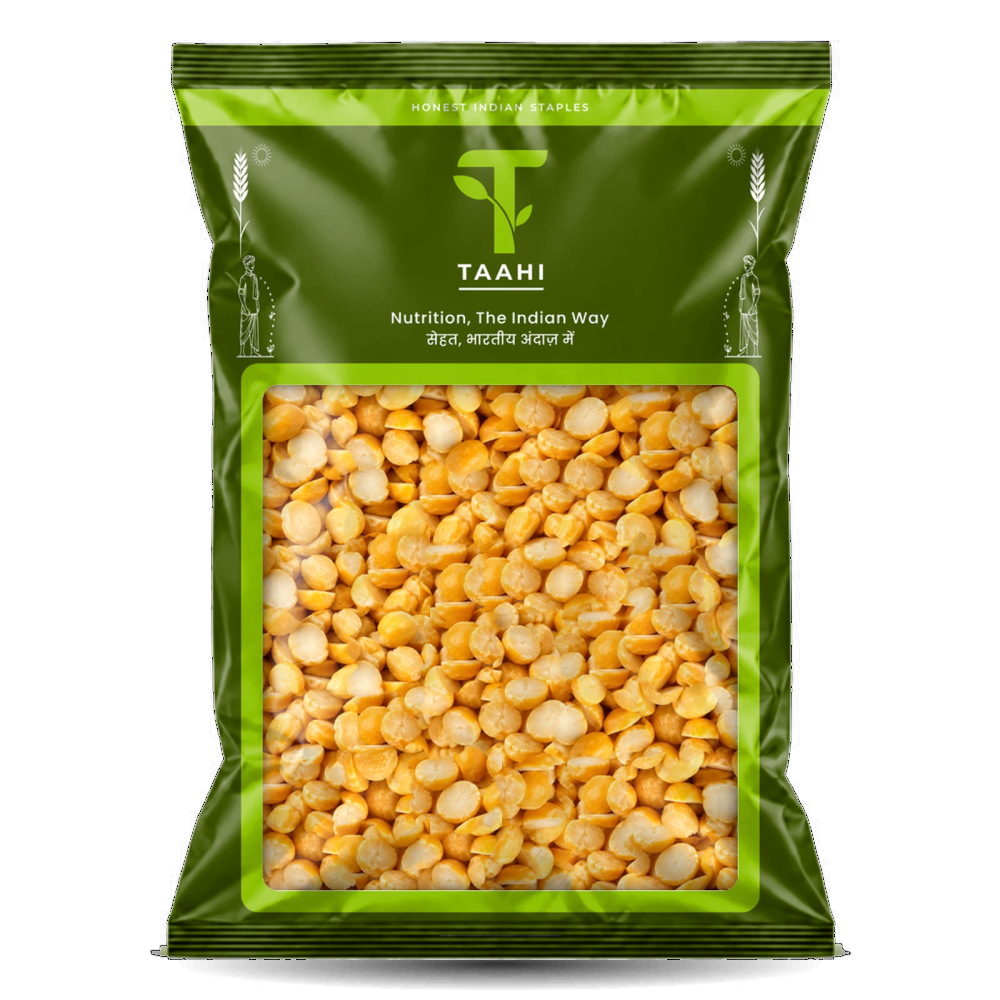 Front of Taahi Unpolished chana dal 1 kg pack