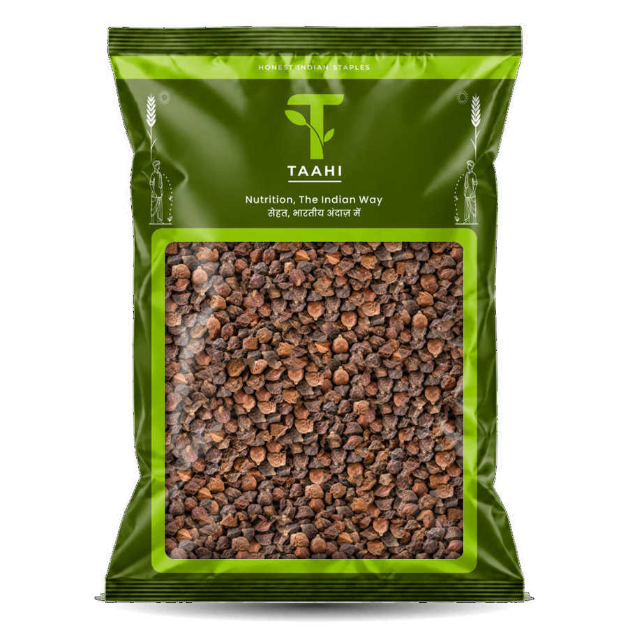 Front of Taahi Unpolished kala chana 1 kg pack