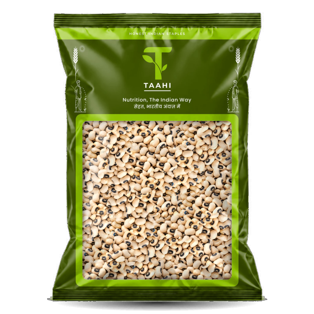 Front of Taahi Unpolished lobia 1 kg pack