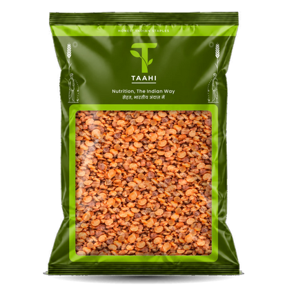 Front of Taahi Unpolished masoor chilka split dal 1 kg pack