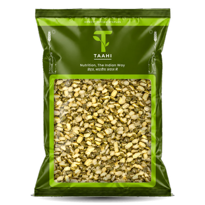 Front of Taahi Unpolished moong chilka dal 1 kg pack