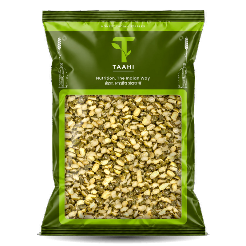 Front of Taahi Unpolished moong chilka dal 1 kg pack