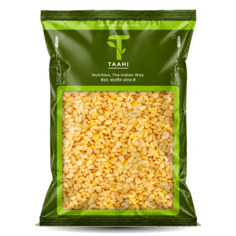 Front of Taahi Unpolished moong dhuli dal 1 kg pack