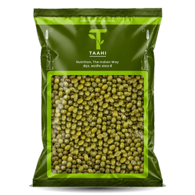 Front of Taahi Unpolished sabut moong dal 1 kg pack