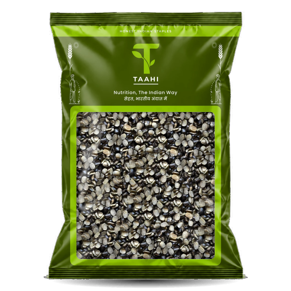 Front of Taahi Unpolished urad chilka dal 1 kg pack