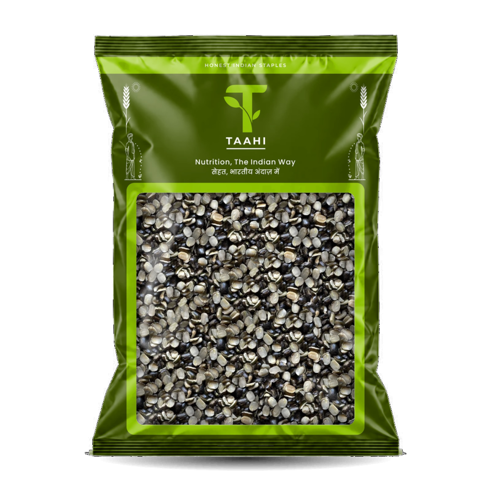 Front of Taahi Unpolished urad chilka dal 500 g pack